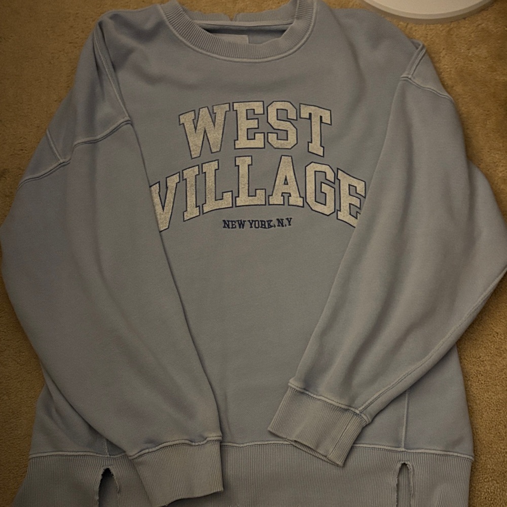 Aerie Light Blue Women's Crewneck Sweater